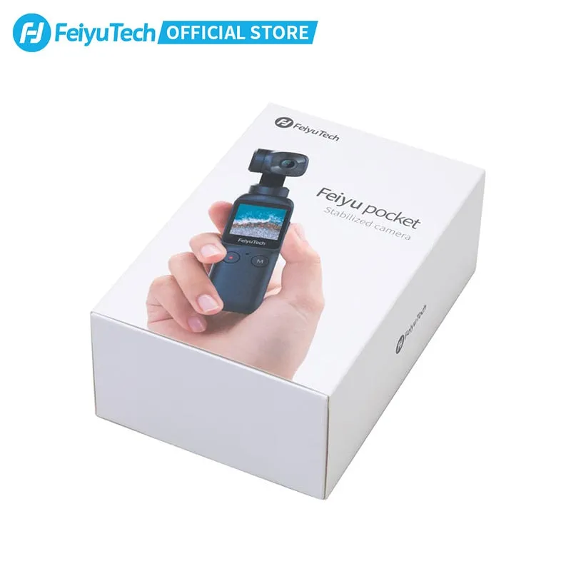 Feiyutech Official Feiyu Pocket Camera 6-Axis Stabilized Hybrid Stabilization 4K 60fps 270 Mins Handheld Gimbal Smart Track