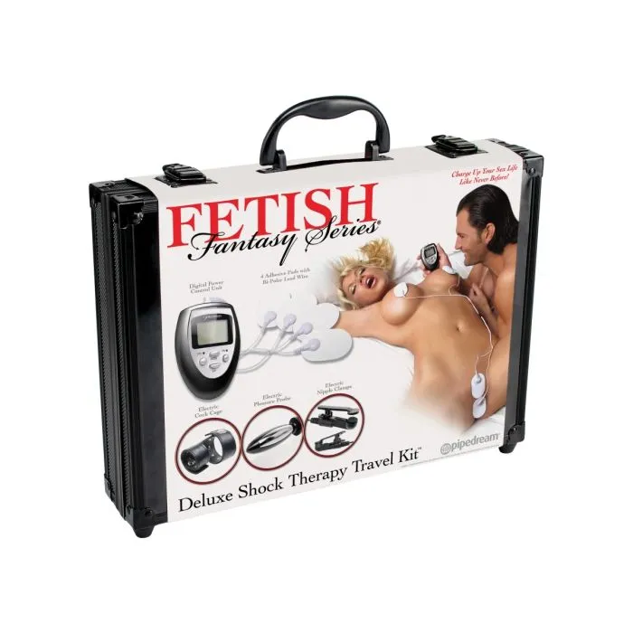 Fetish Fantasy Series Deluxe Shock Therapy Travel Kit - Cock Chage, Nipple clamps and Probes