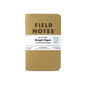 Field Notes Graph Paper Note Books (Set of 3)