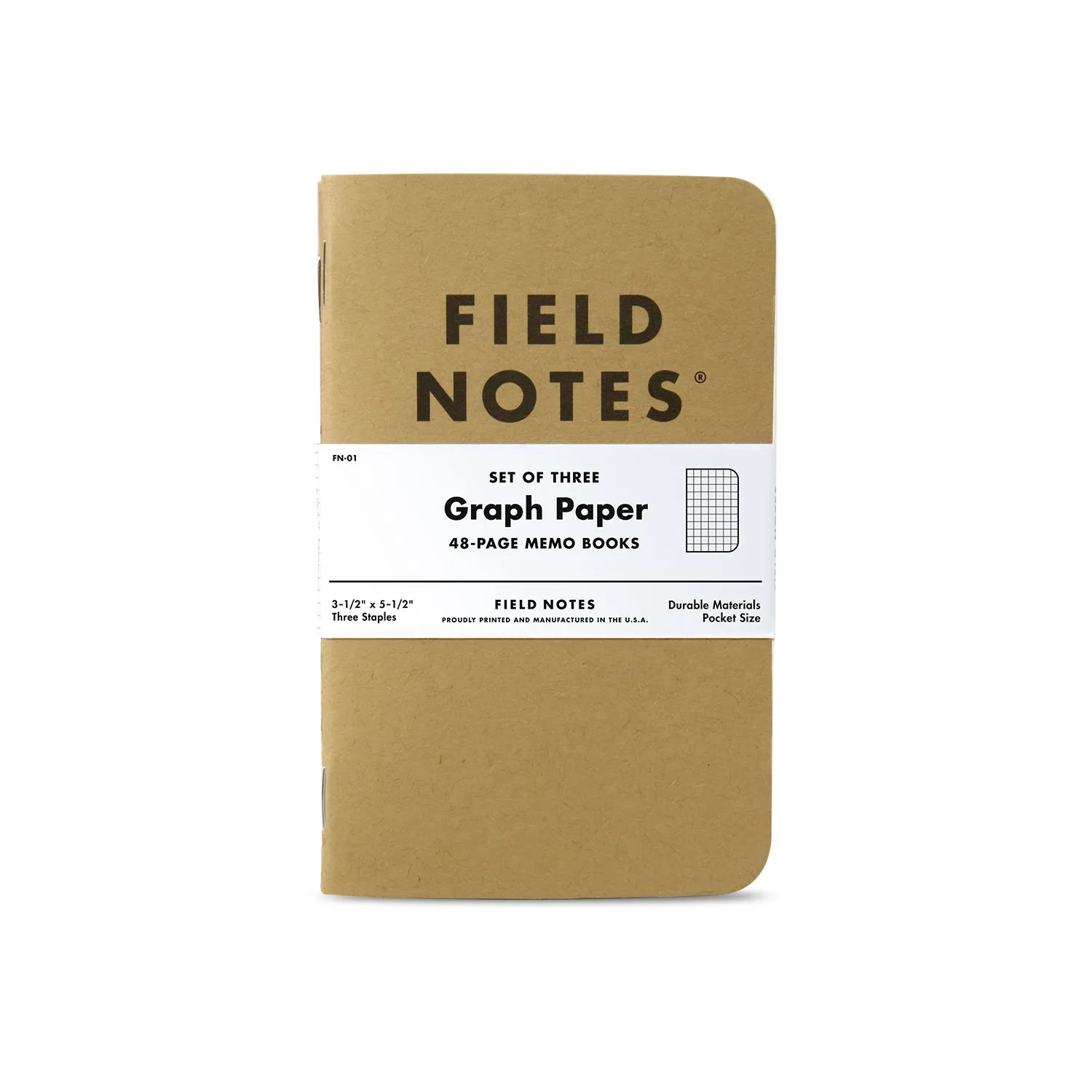 Field Notes Graph Paper Note Books (Set of 3)