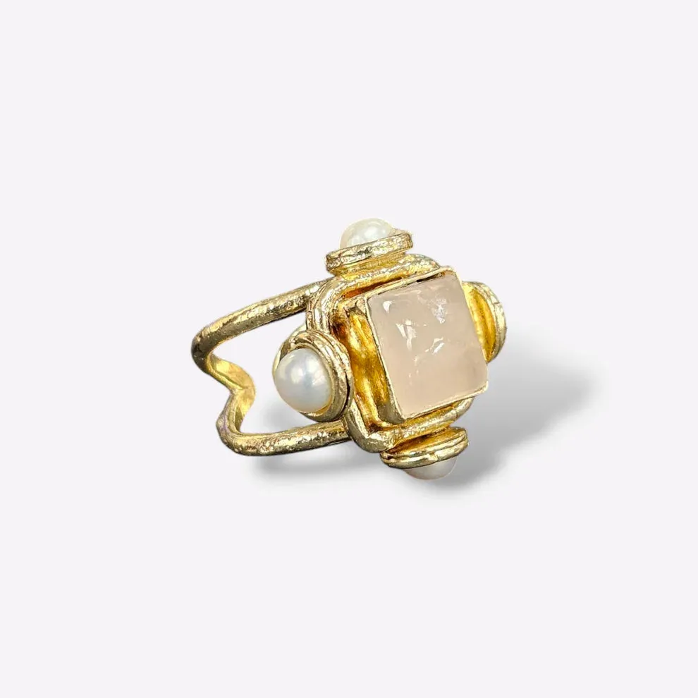 FIESTA ROSE QUARTZ RING