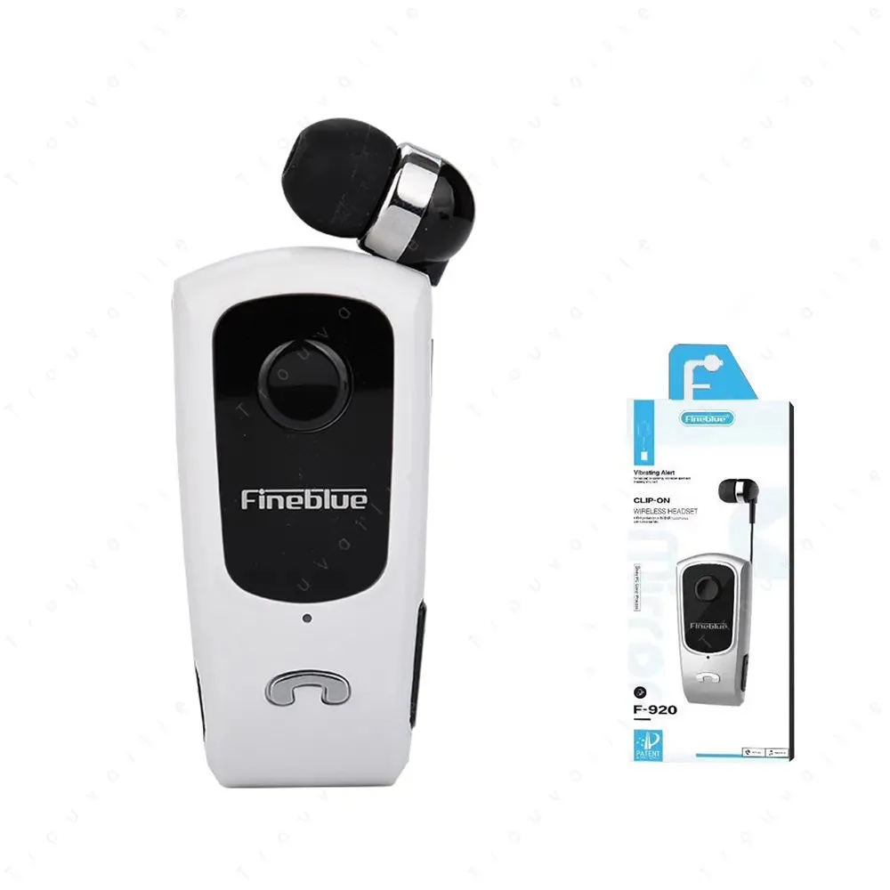 Fineblue F920 Wireless Earphone Bluetooth Headset Ears in Lotus with Wire Clip Heaphones Handsfree Earbuds Retractable Earphones