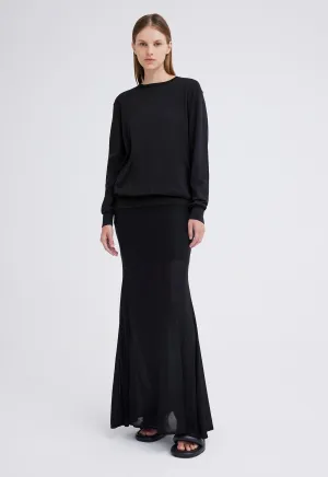 Finn Sea Island Cotton Sweater - Black