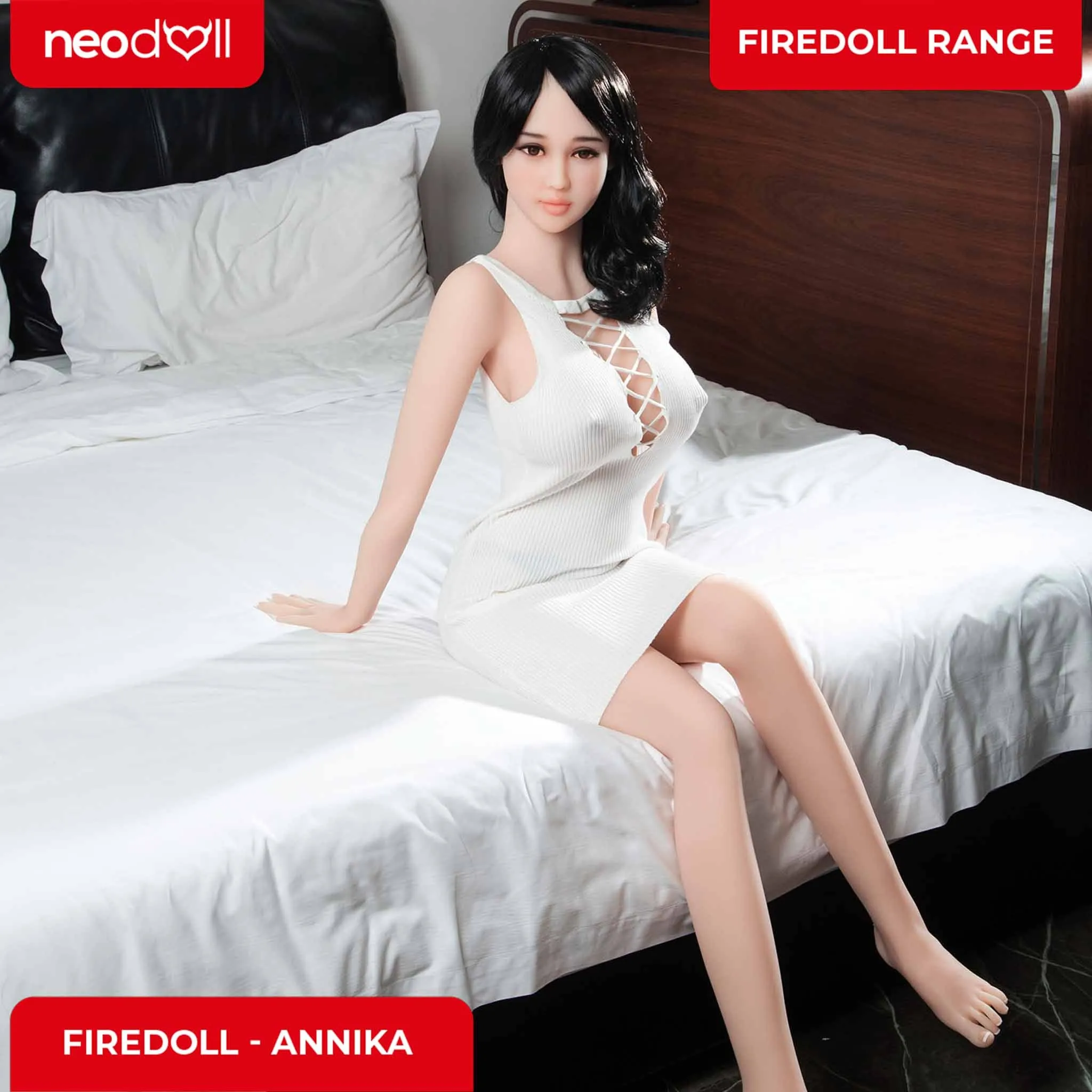 Fire Doll - Annika - Realistic Sex Doll - Tongue included - 156cm - Natural