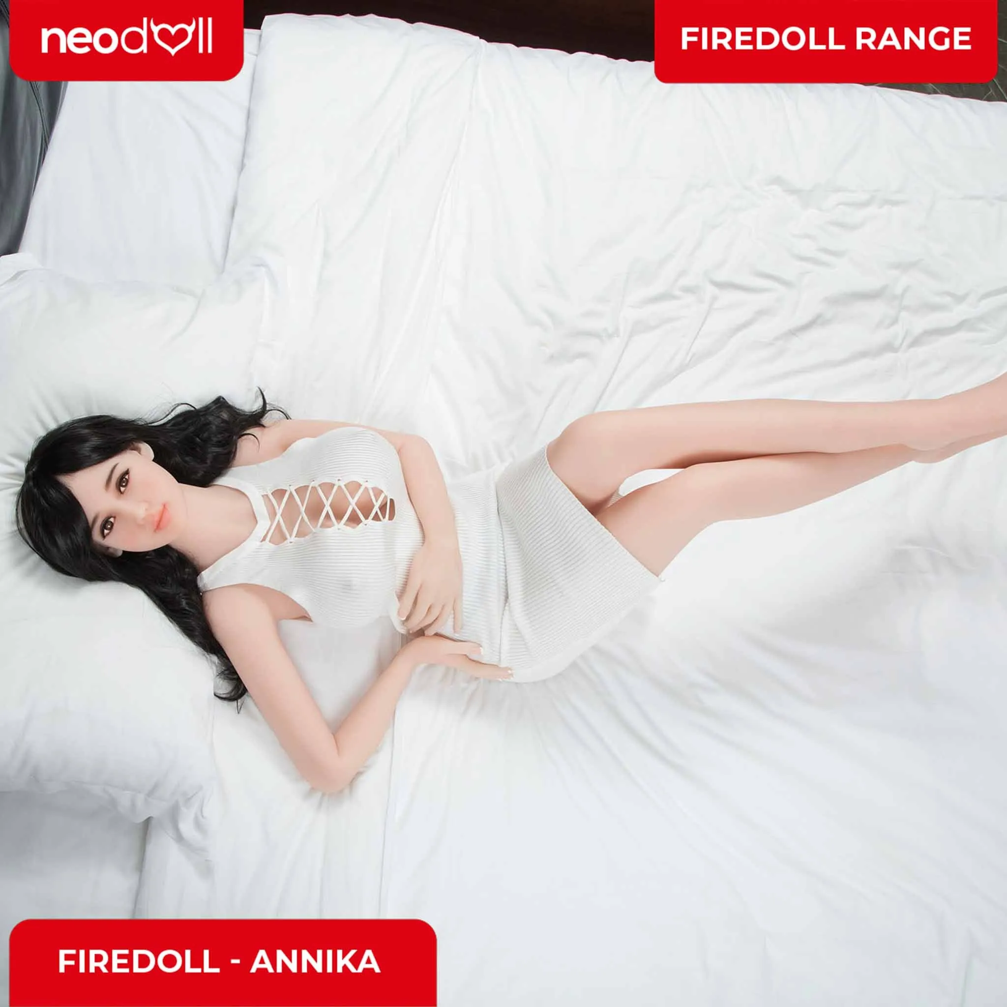 Fire Doll - Annika - Realistic Sex Doll - Tongue included - 156cm - Natural