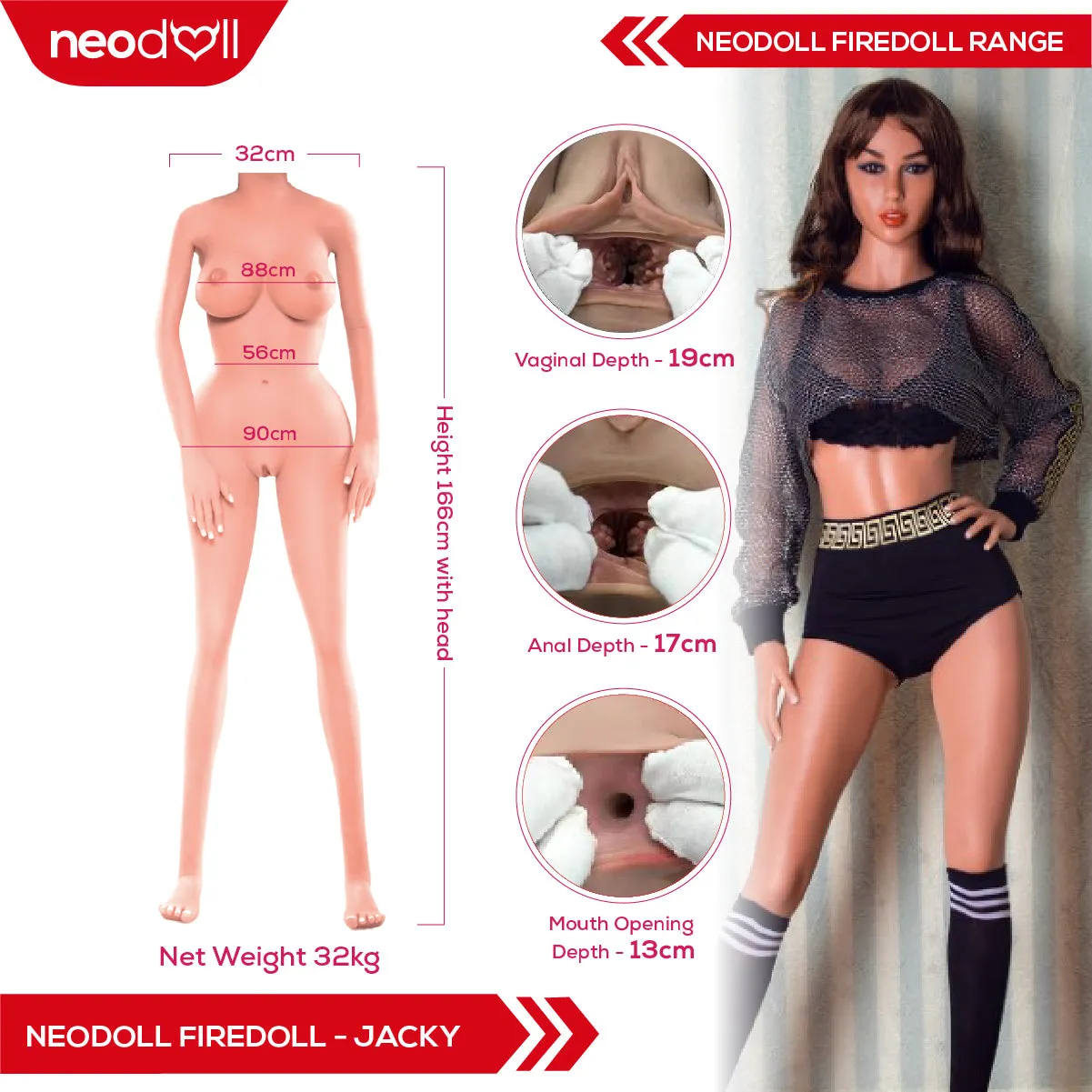 Fire Doll - Jacky - Realistic Sex Doll - 166cm - Tan