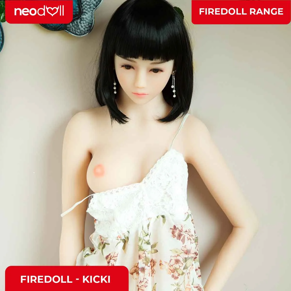 Fire Doll - Kicki - Realistic Sex Doll - Tongue included - 157cm - Natural