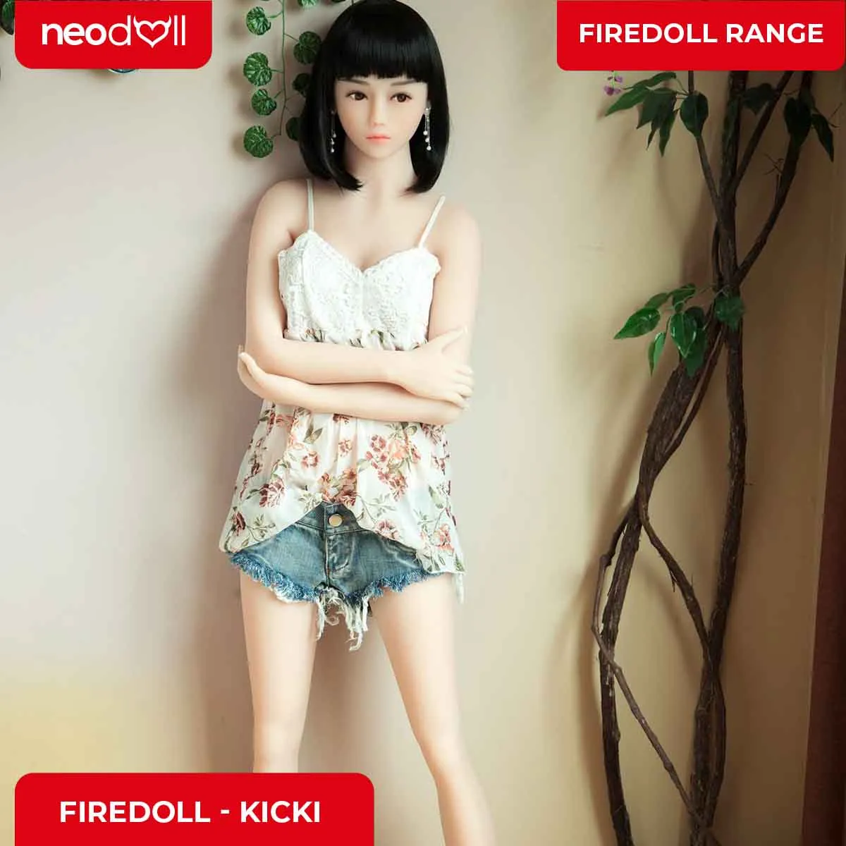 Fire Doll - Kicki - Realistic Sex Doll - Tongue included - 157cm - Natural