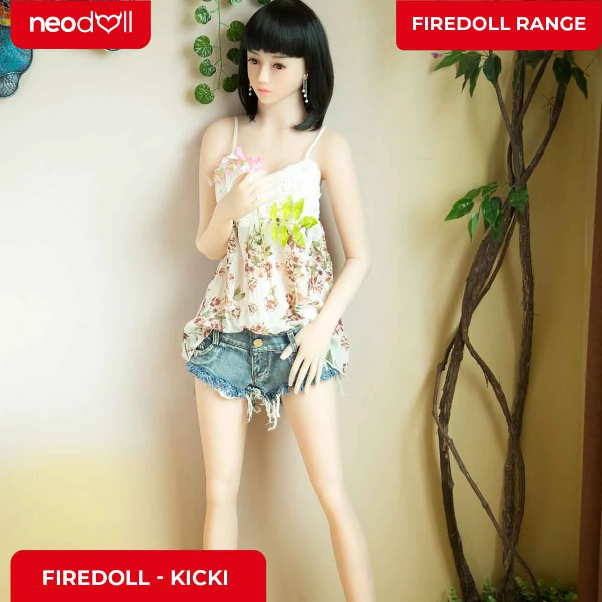 Fire Doll - Kicki - Realistic Sex Doll - Tongue included - 157cm - Natural