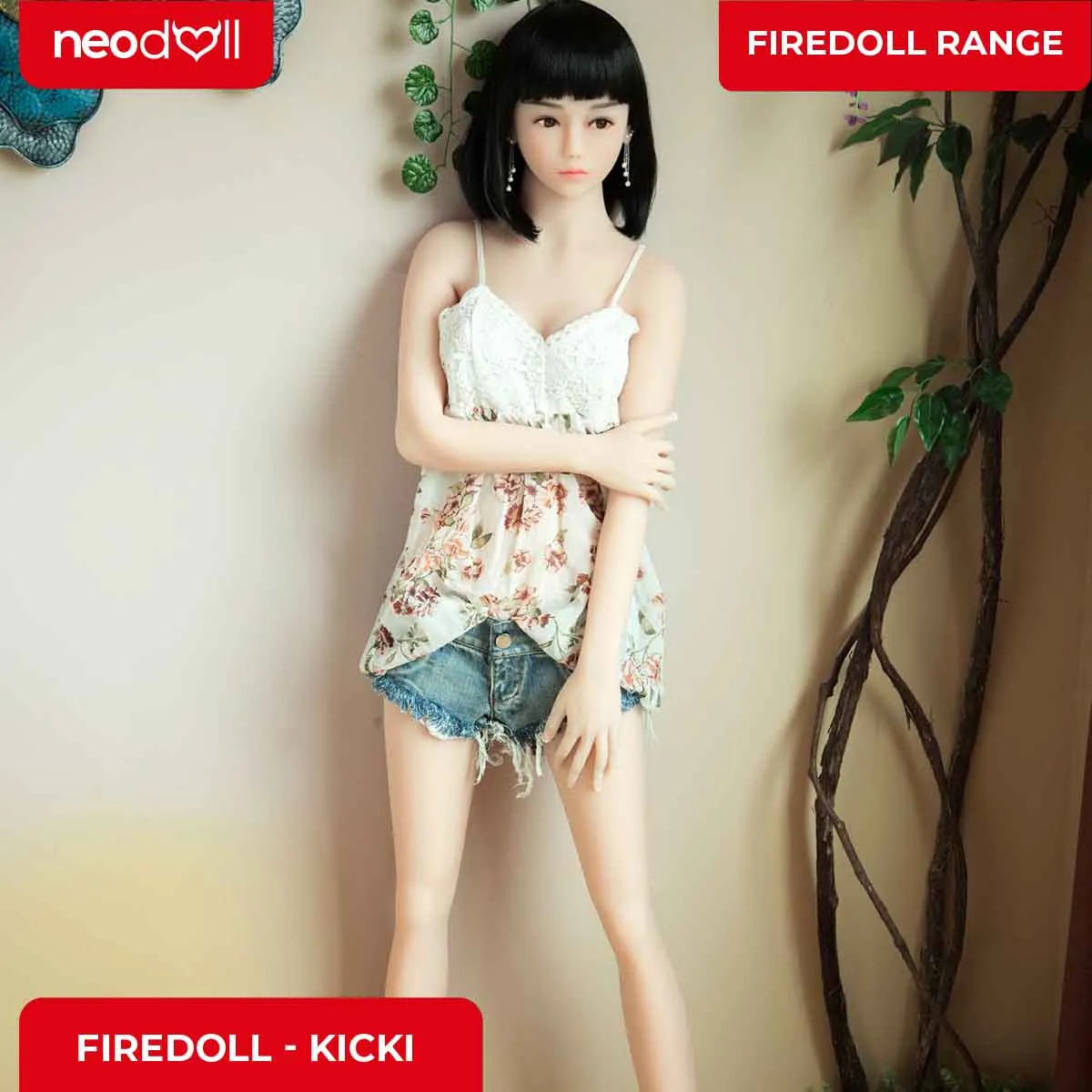 Fire Doll - Kicki - Realistic Sex Doll - Tongue included - 157cm - Natural