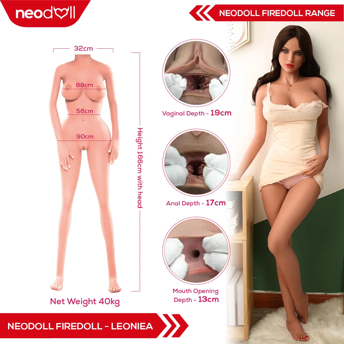 Fire Doll - Leoniea - Realistic Sex Doll - 166cm - Tan