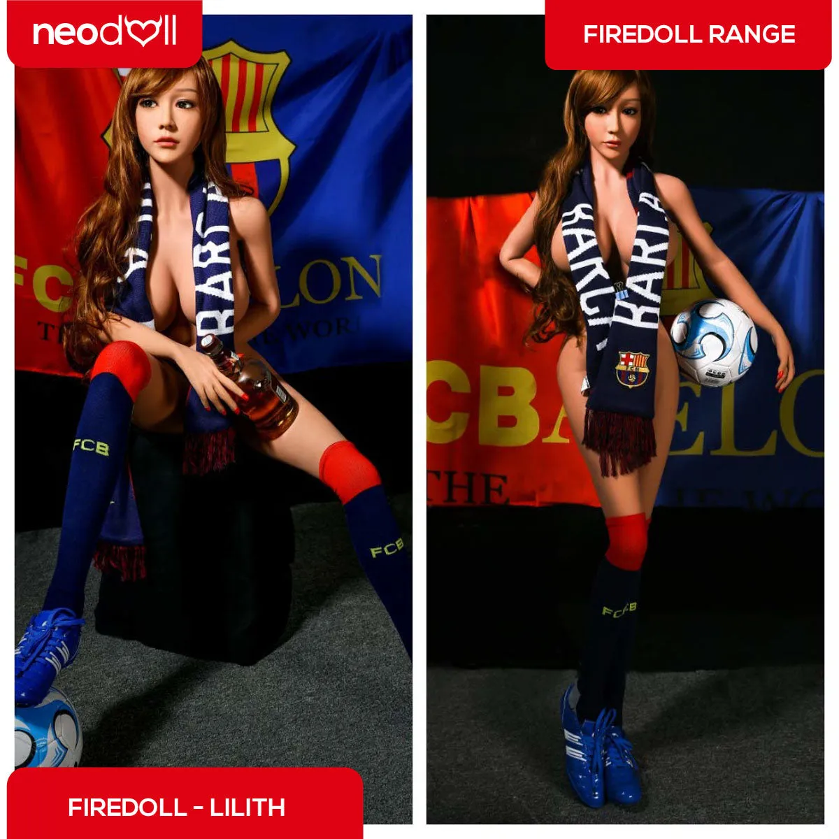 Fire Doll - Lilith - Realistic Sex Doll - Tongue included - 158cm - LightTan