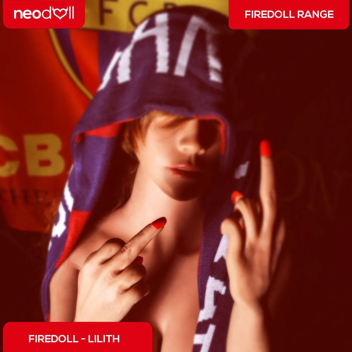 Fire Doll - Lilith - Realistic Sex Doll - Tongue included - 158cm - LightTan