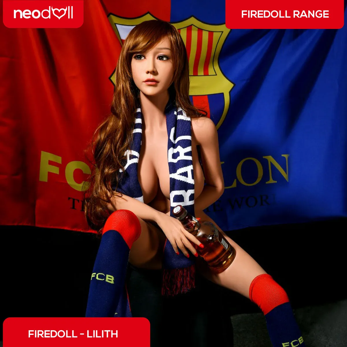 Fire Doll - Lilith - Realistic Sex Doll - Tongue included - 158cm - LightTan