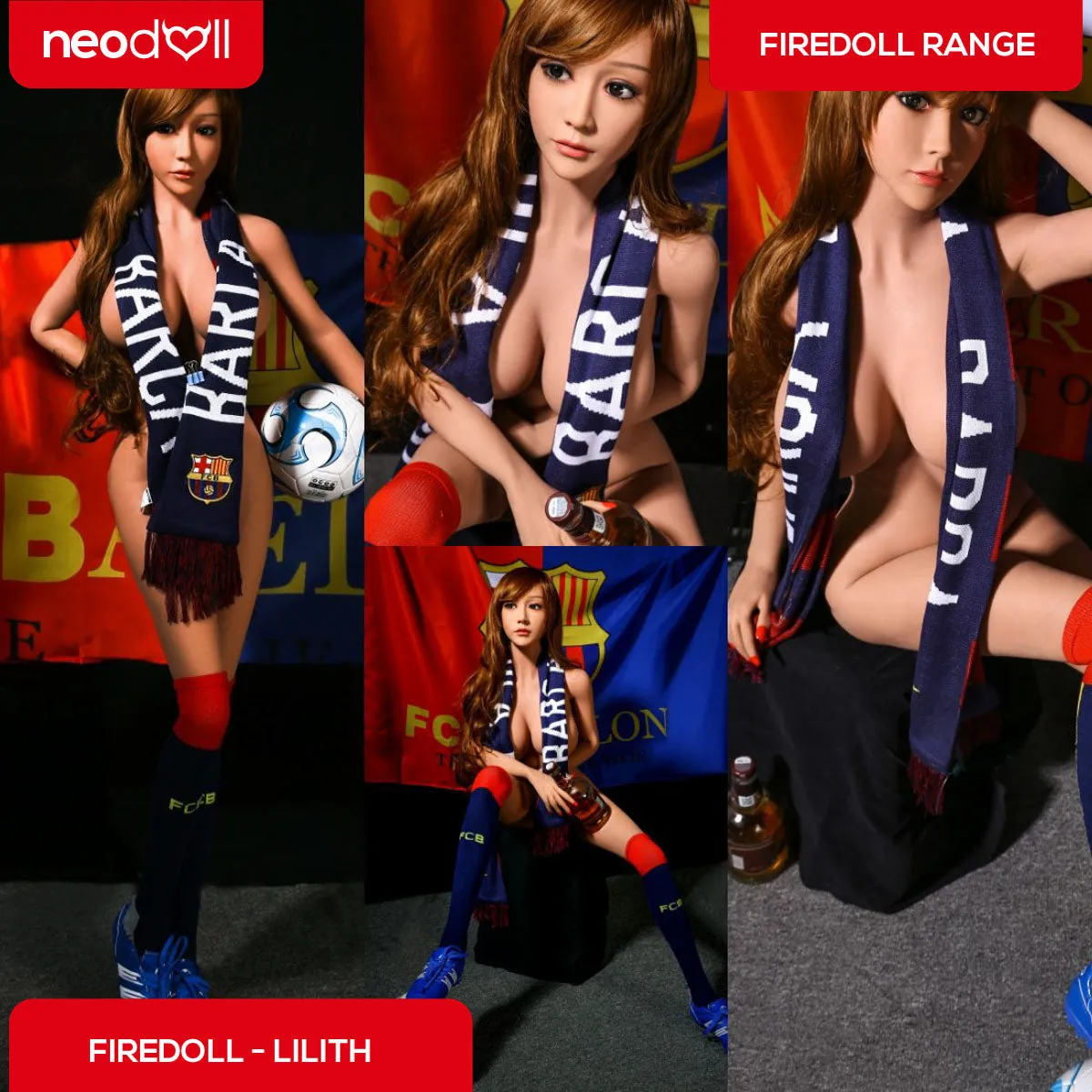 Fire Doll - Lilith - Realistic Sex Doll - Tongue included - 158cm - LightTan