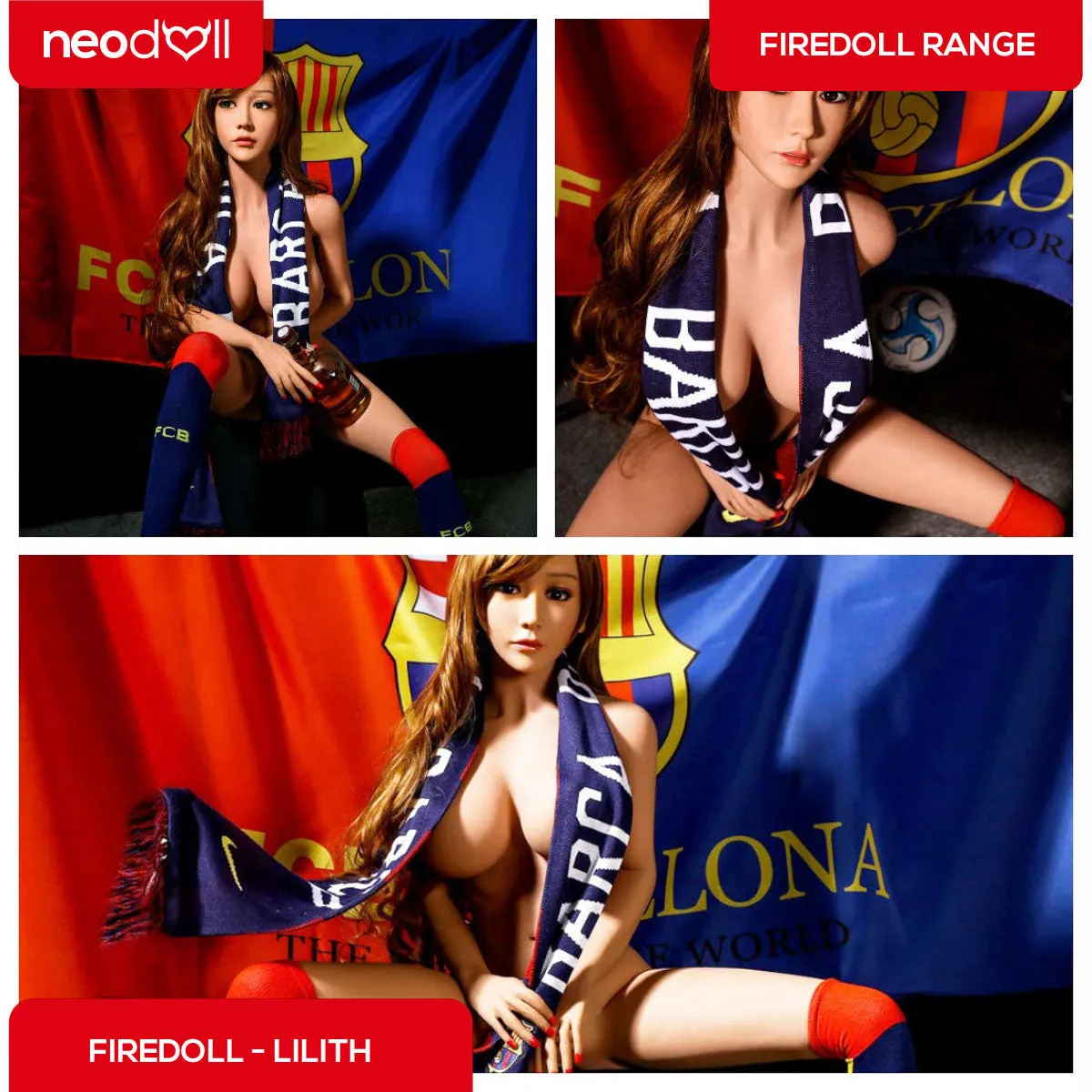 Fire Doll - Lilith - Realistic Sex Doll - Tongue included - 158cm - LightTan