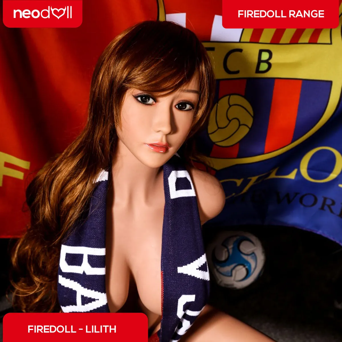 Fire Doll - Lilith - Realistic Sex Doll - Tongue included - 158cm - LightTan