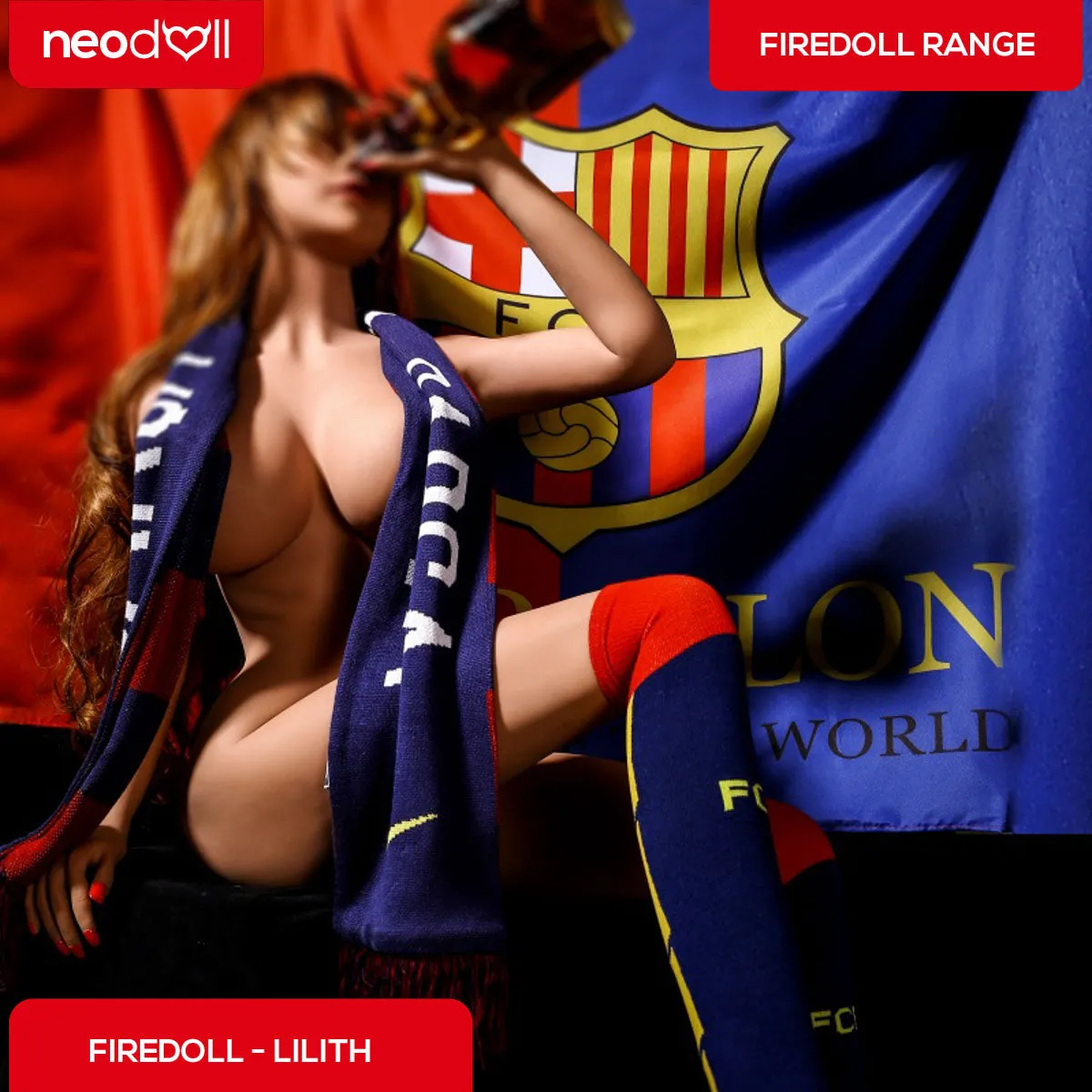 Fire Doll - Lilith - Realistic Sex Doll - Tongue included - 158cm - LightTan
