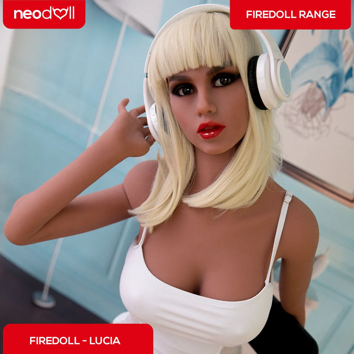 Fire doll - Lucia - Realistic Sex Doll - Tongue included - 163cm - Light Tan