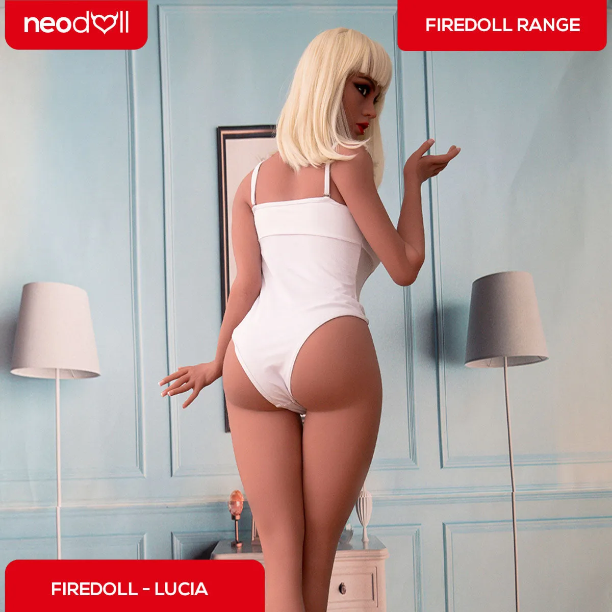Fire doll - Lucia - Realistic Sex Doll - Tongue included - 163cm - Light Tan