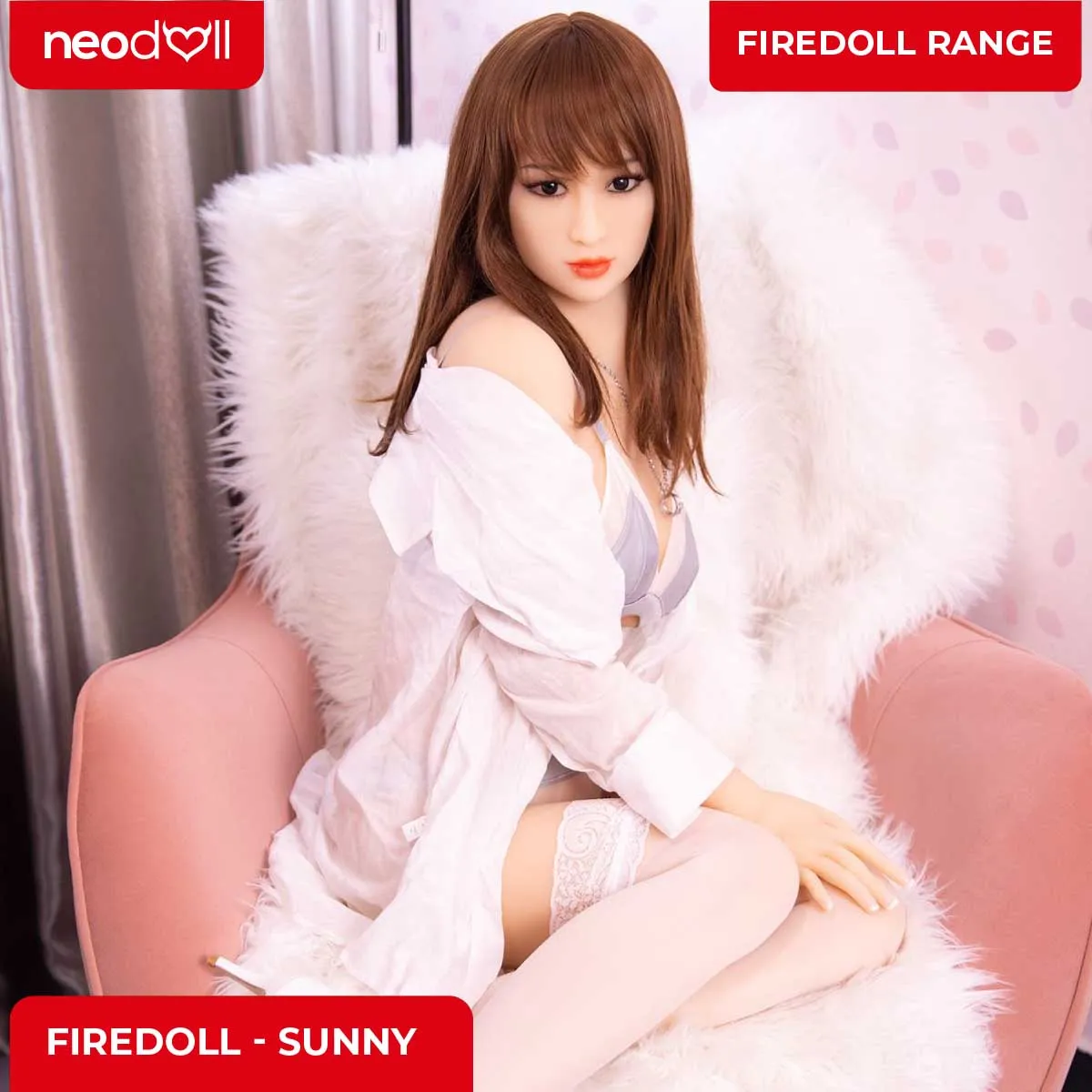 Fire Doll - Sunny - Realistic Sex Doll - Tongue included - 158cm - Natural