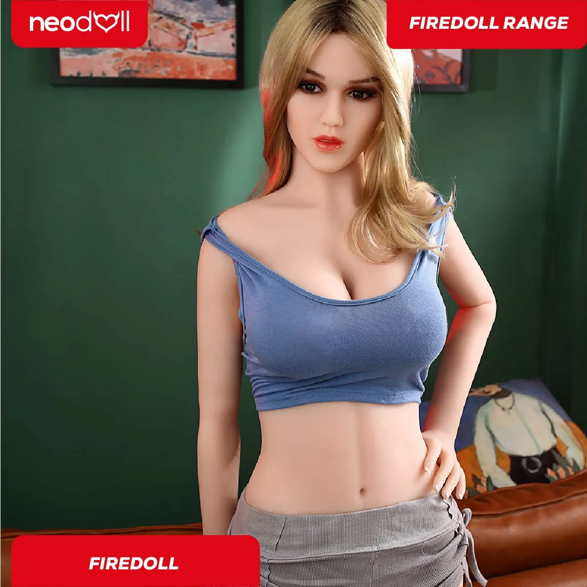 Fire doll - Vanilla - Realistic Sex Doll - Tongue included - 161cm - Natural