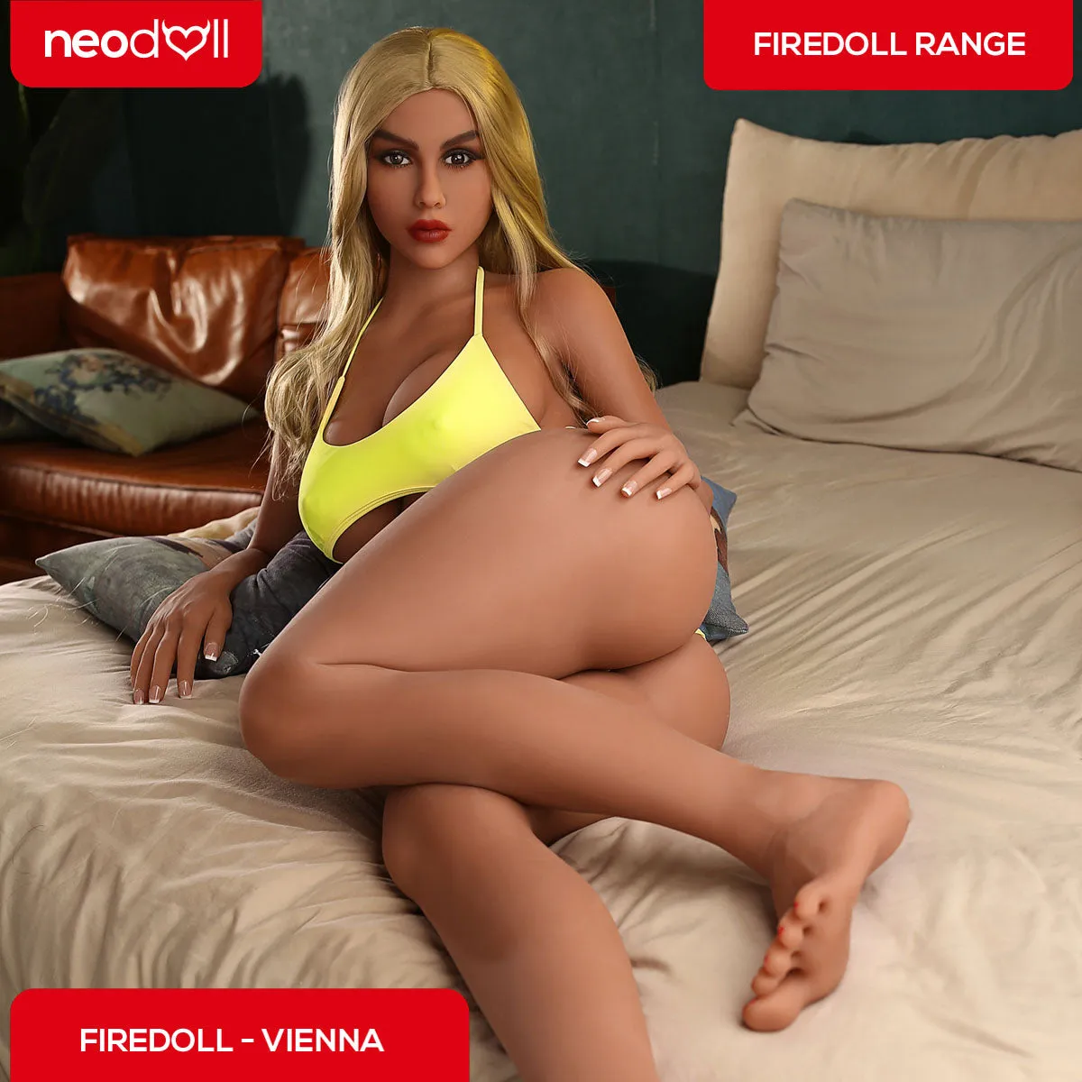 Fire Doll - Vienna - Realistic Sex Doll - Tongue included - 155cm - Light Tan