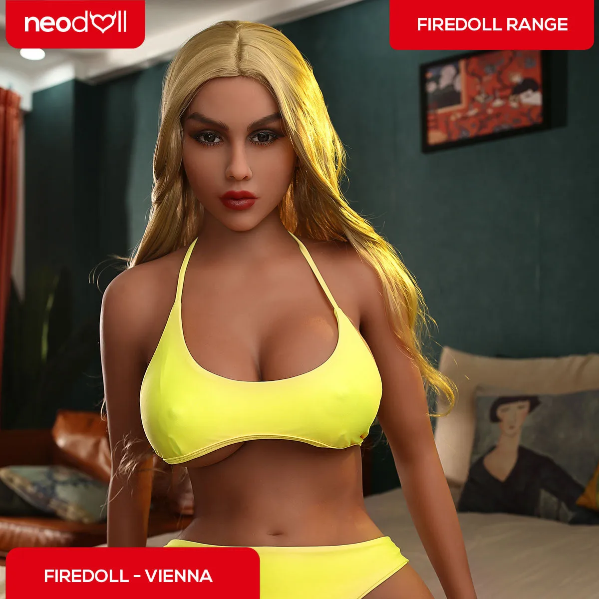 Fire Doll - Vienna - Realistic Sex Doll - Tongue included - 155cm - Light Tan