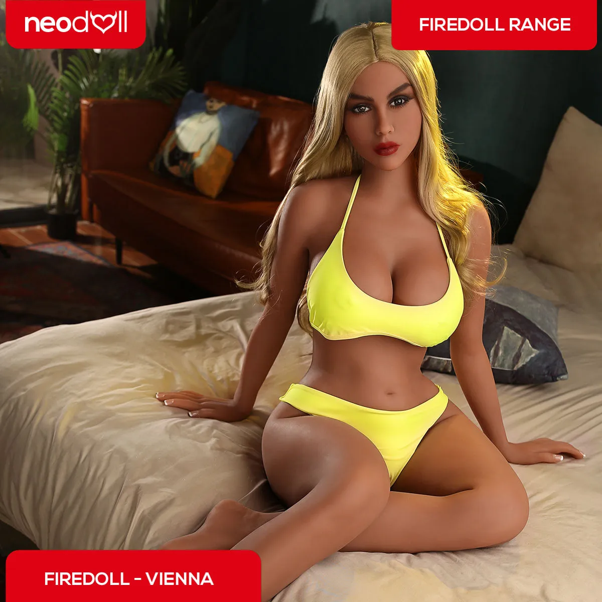 Fire Doll - Vienna - Realistic Sex Doll - Tongue included - 155cm - Light Tan