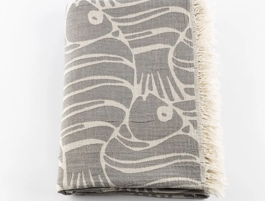 Fish Blanket, 100% Turkish Cotton