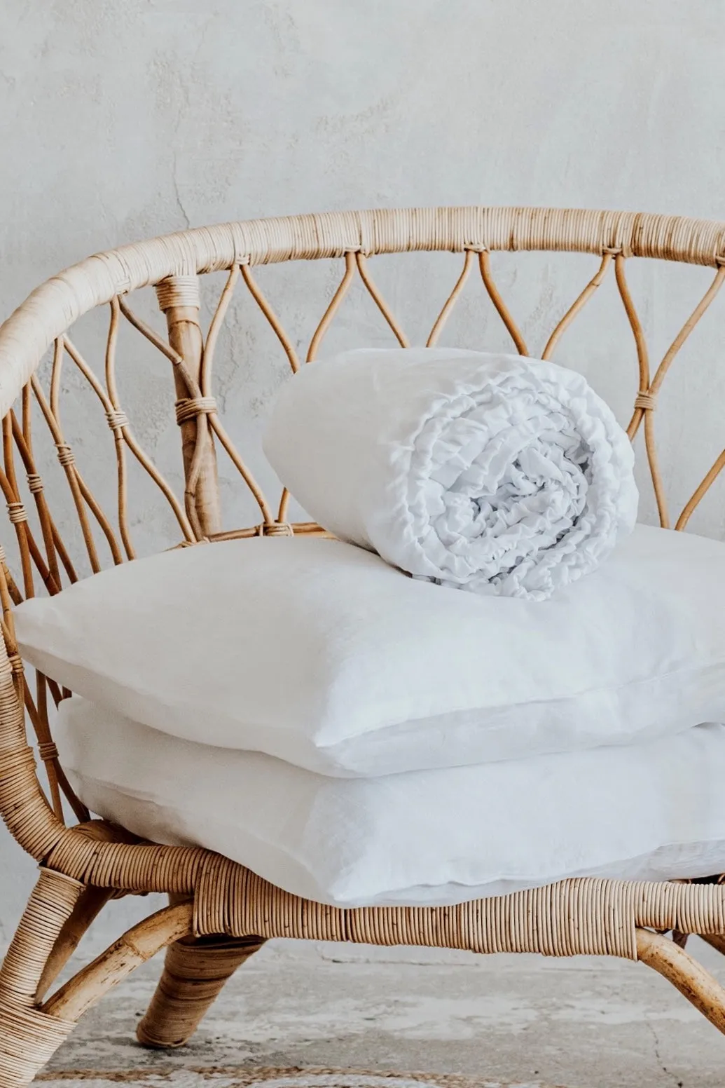 Fitted Sheet and Pillowcases Set - White