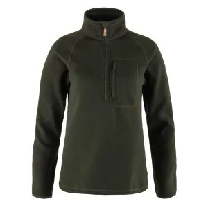 Fjallraven Womens Ovik Fleece Half Zip Deep Forest