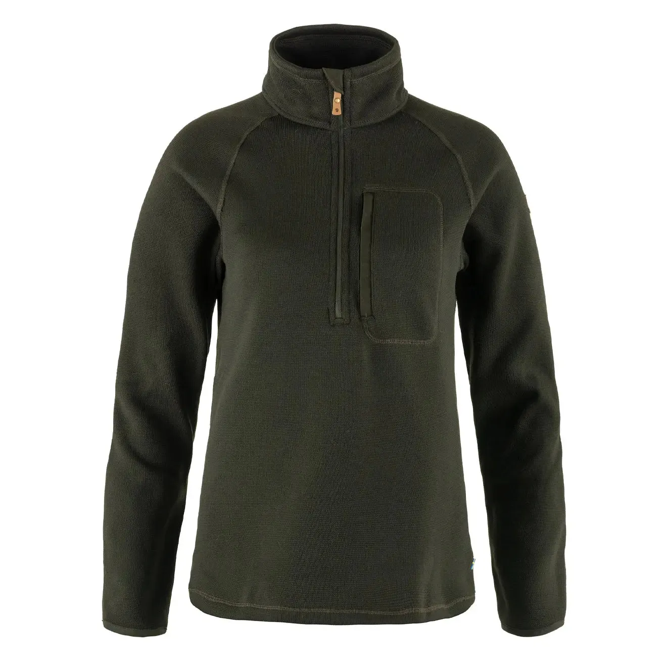 Fjallraven Womens Ovik Fleece Half Zip Deep Forest