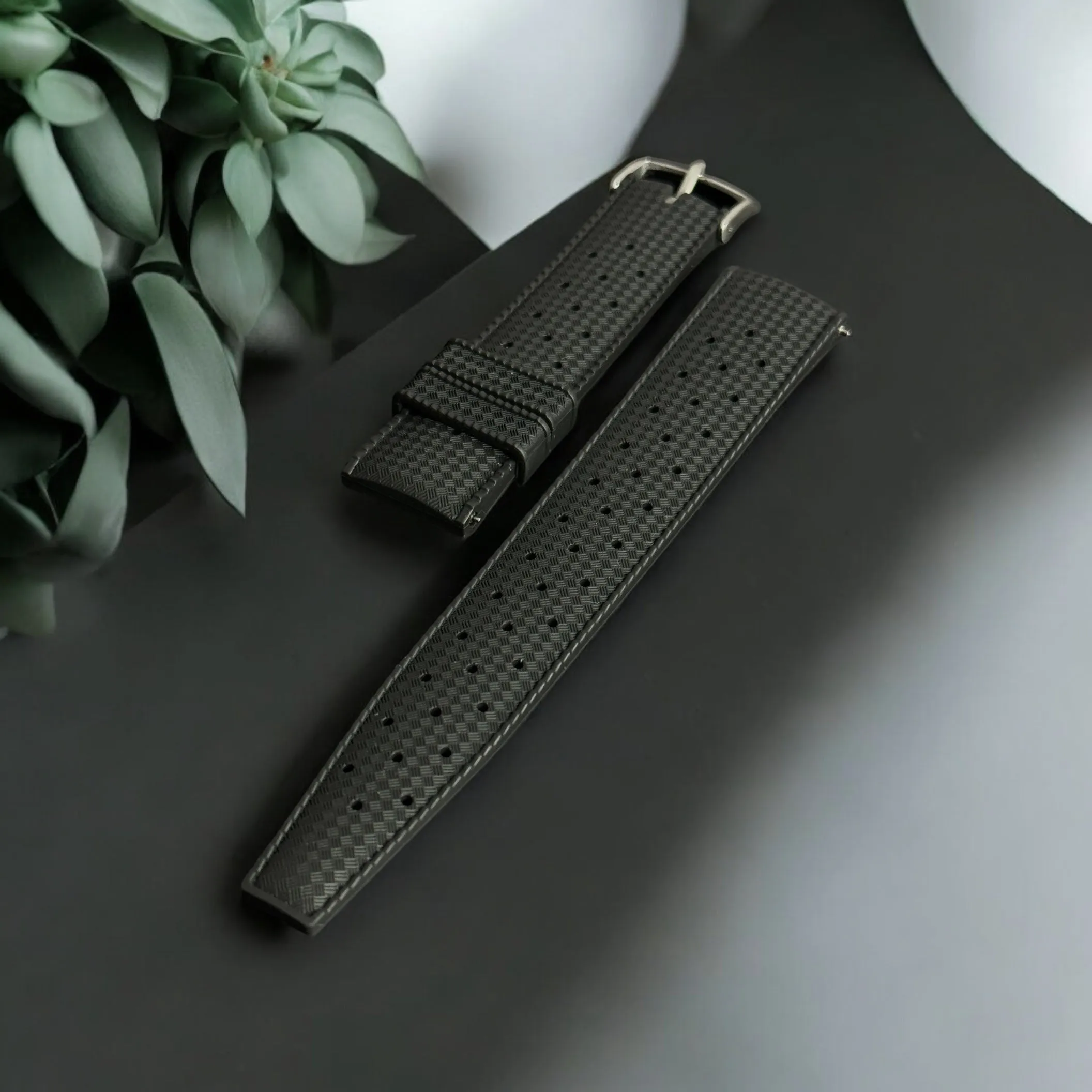 FKM Tropic Black Rubber Quick Release Strap by Coromandel Watch Co. - 20MM