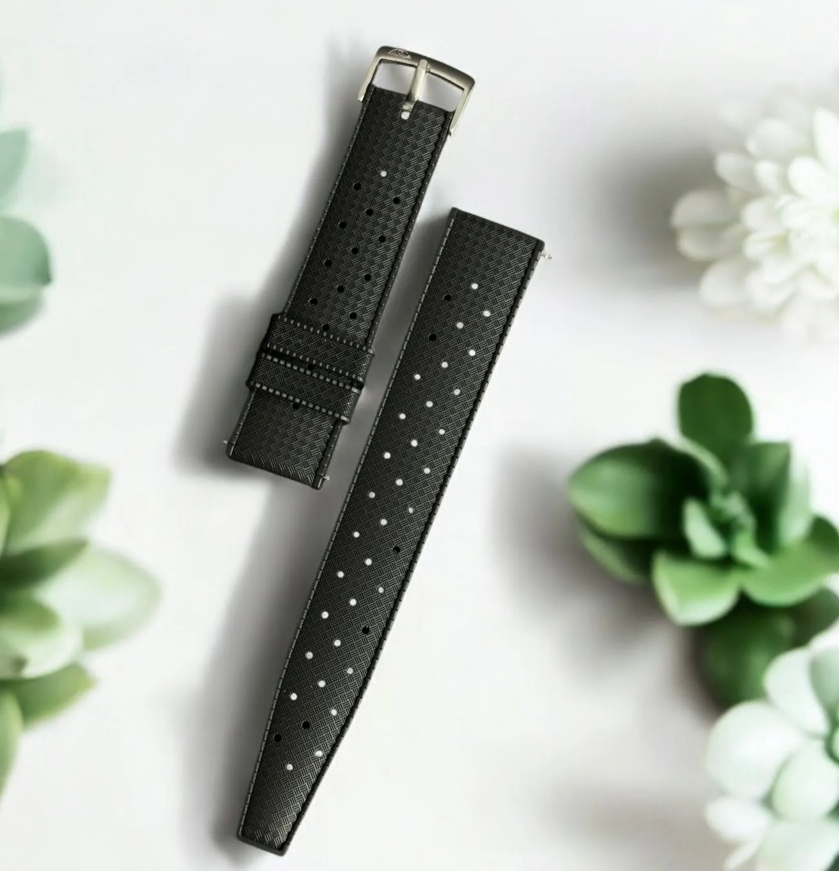 FKM Tropic Black Rubber Quick Release Strap by Coromandel Watch Co. - 20MM