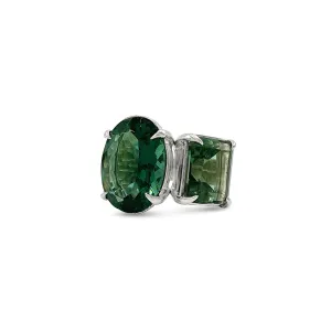 Floating Ring in Green Quartz