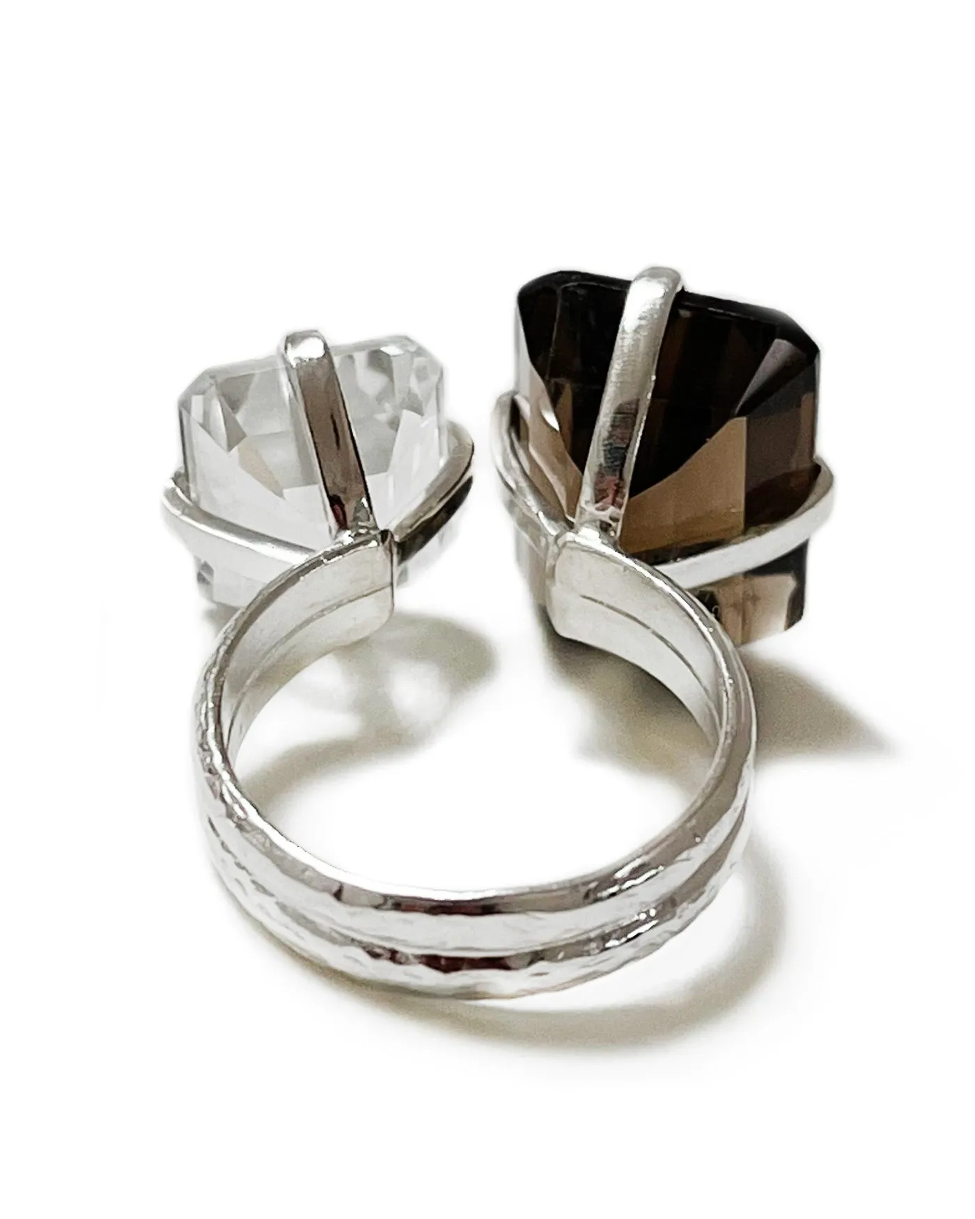 Floating Smoky Quartz Ring