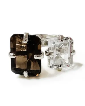 Floating Smoky Quartz Ring