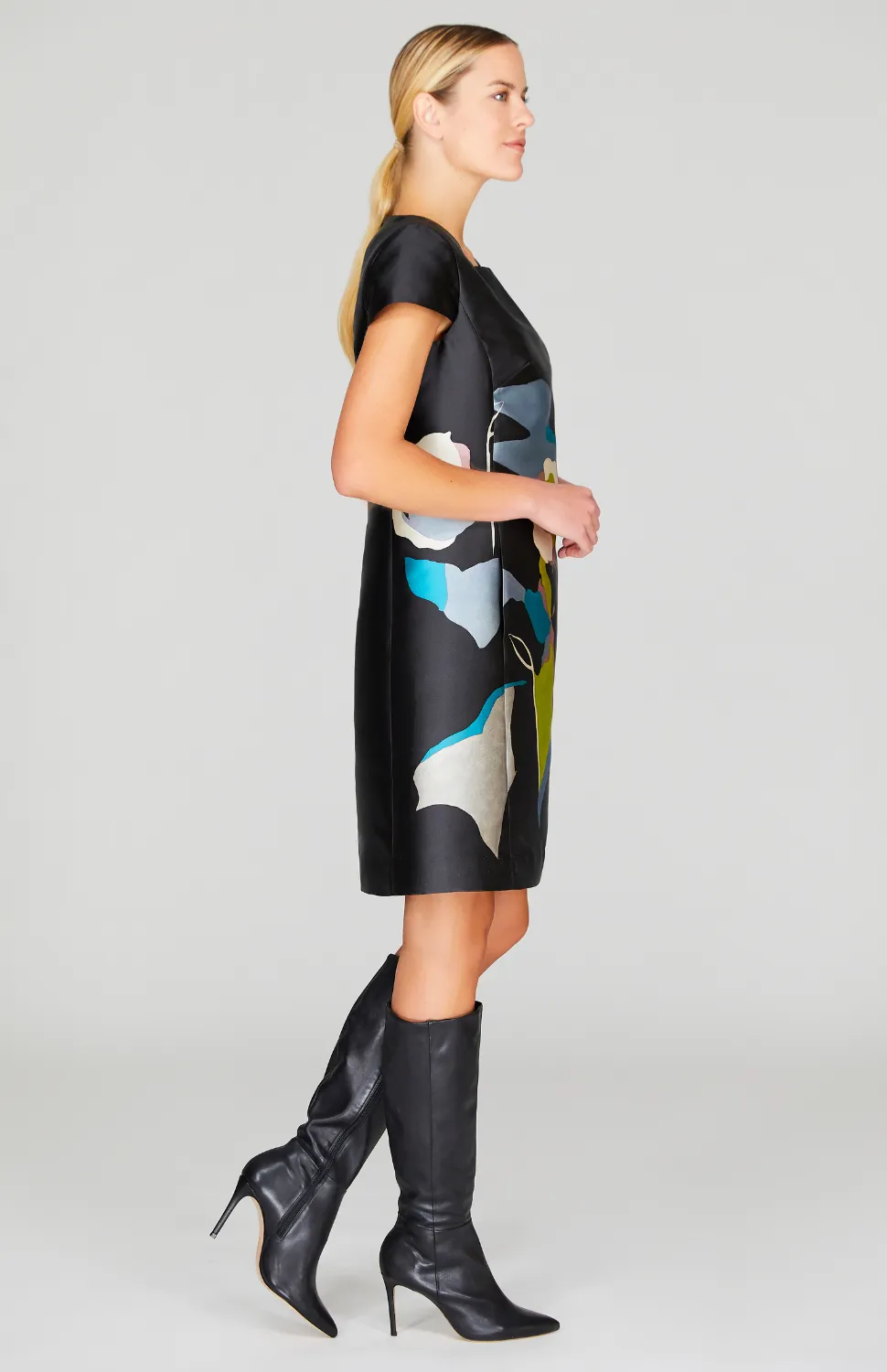 Floral Fresco Short Sleeve Shift Dress