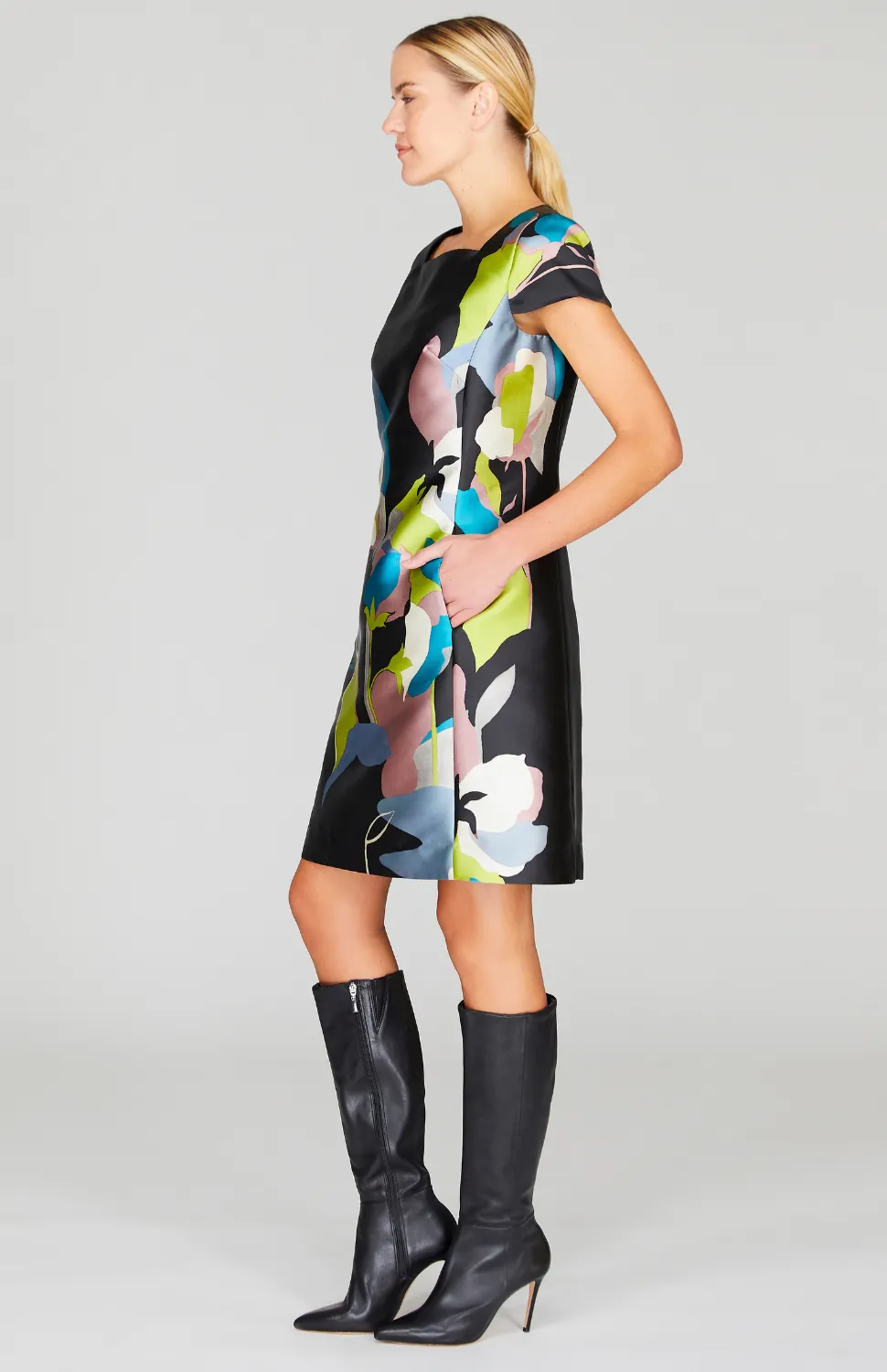 Floral Fresco Short Sleeve Shift Dress