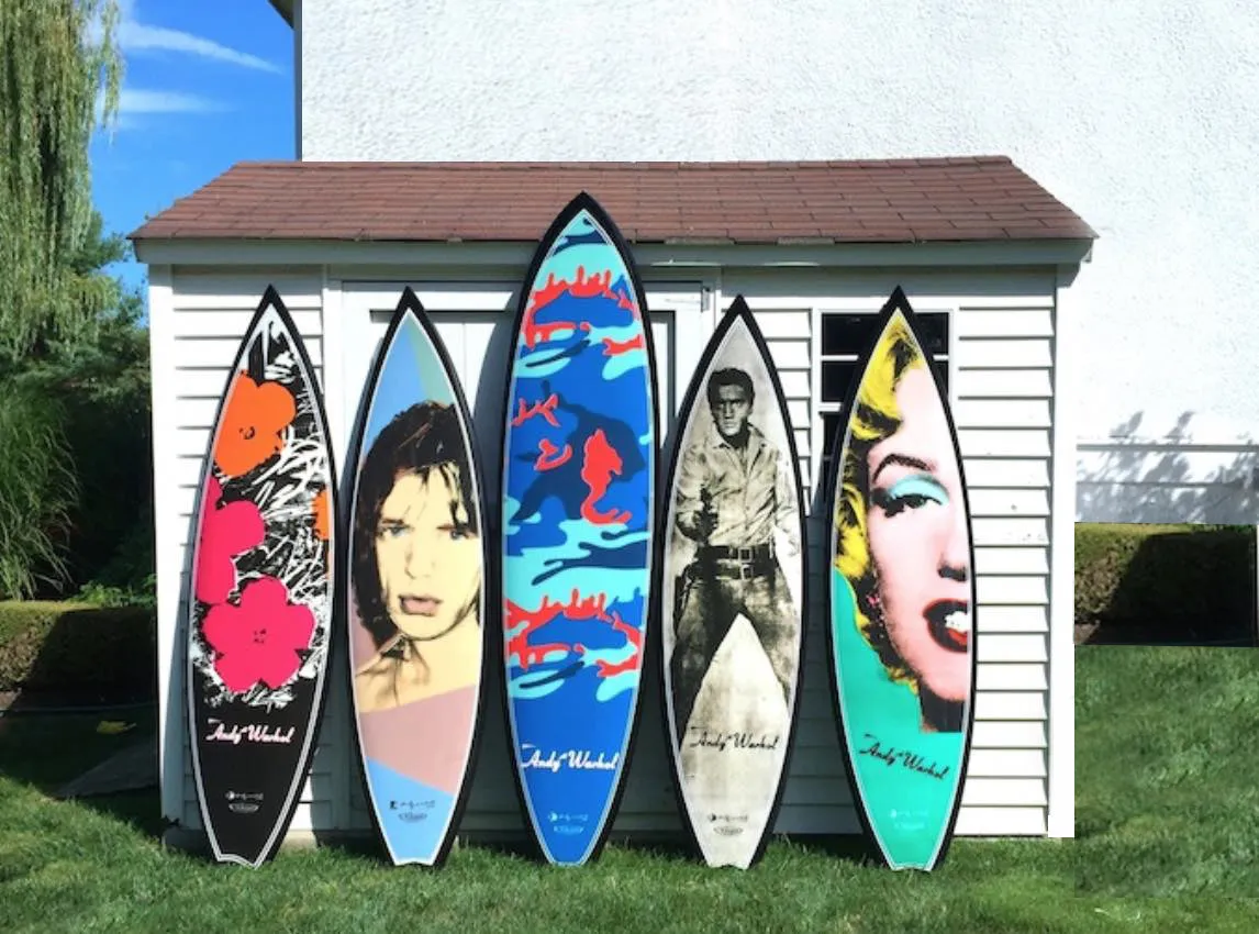 Flowers Surfboard by Andy Warhol