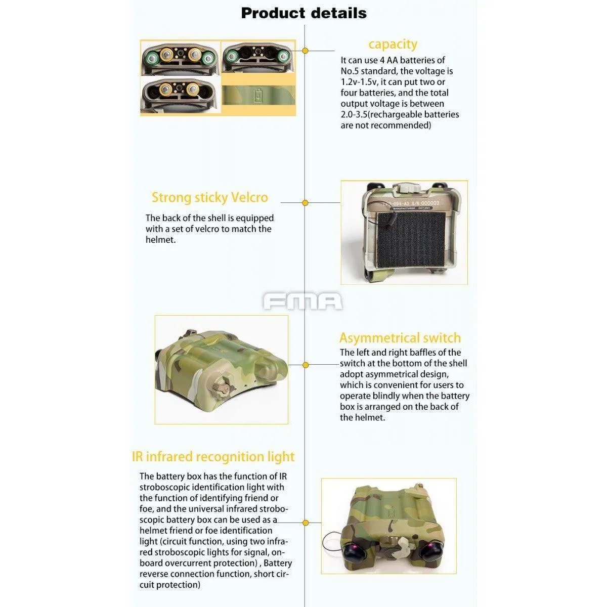 FMA PVS-31 Functional Battery Case with IR - MC