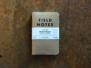 FN-02 Field Notes Original Kraft Ruled Paper 3-Pack