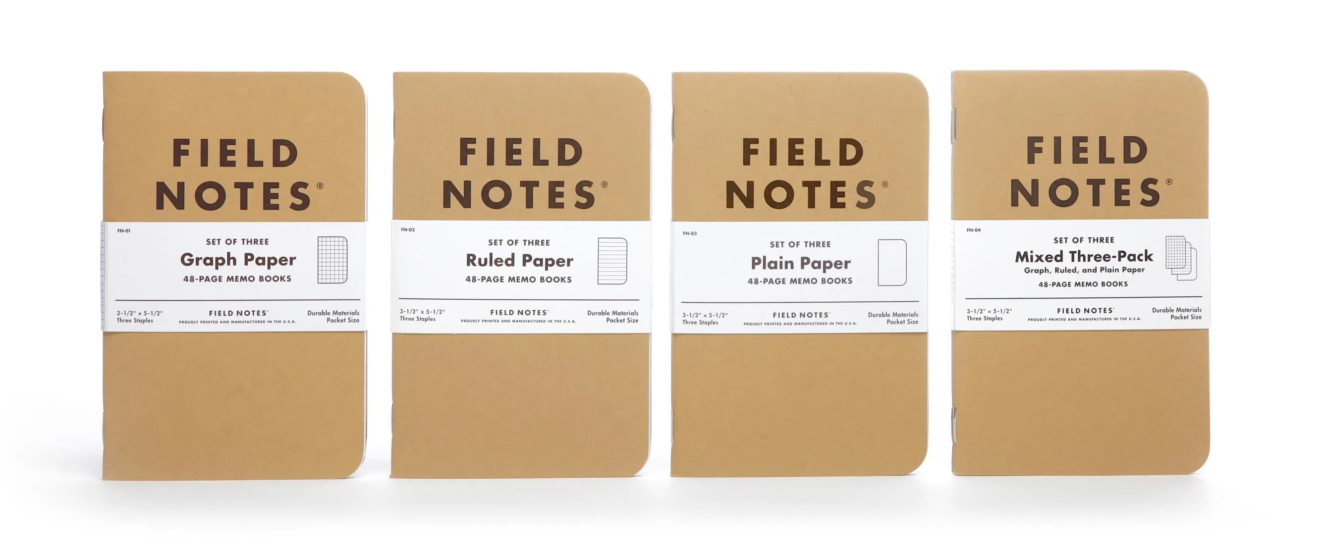 FN-03 Field Notes Original Kraft Plain 3-Pack