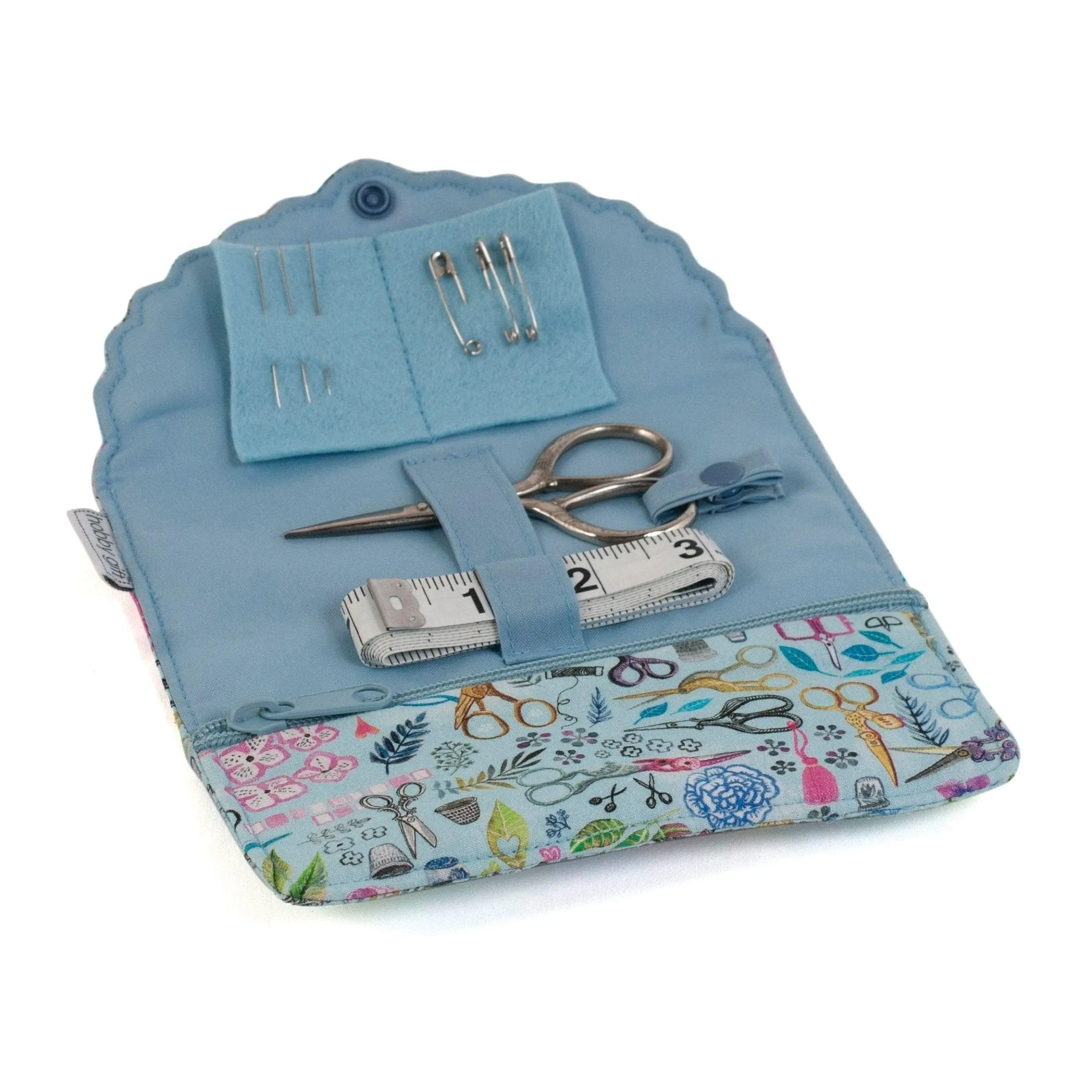 Fold-Over Scalloped Edge Sewing Kit | Hobby Gift | Sewing Scissors