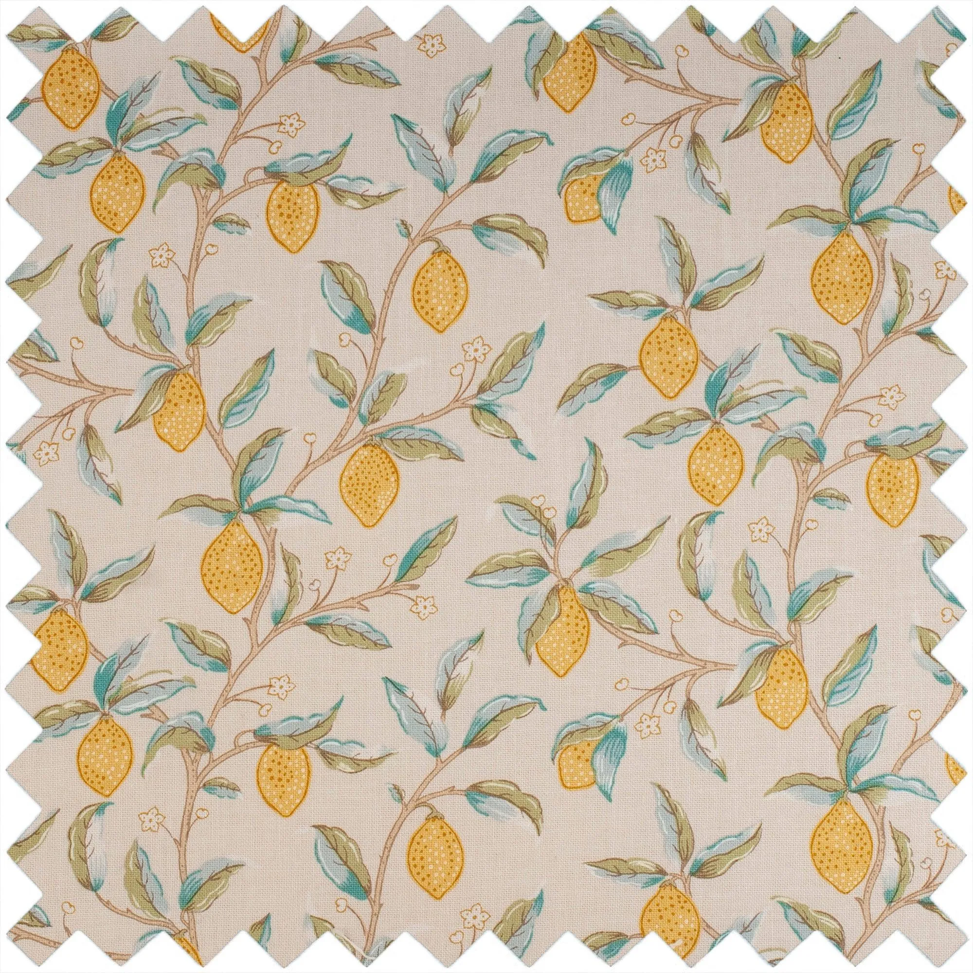 Fold-Over Scalloped Edge Sewing Kit | Hobby Gift / William Morris | Lemons