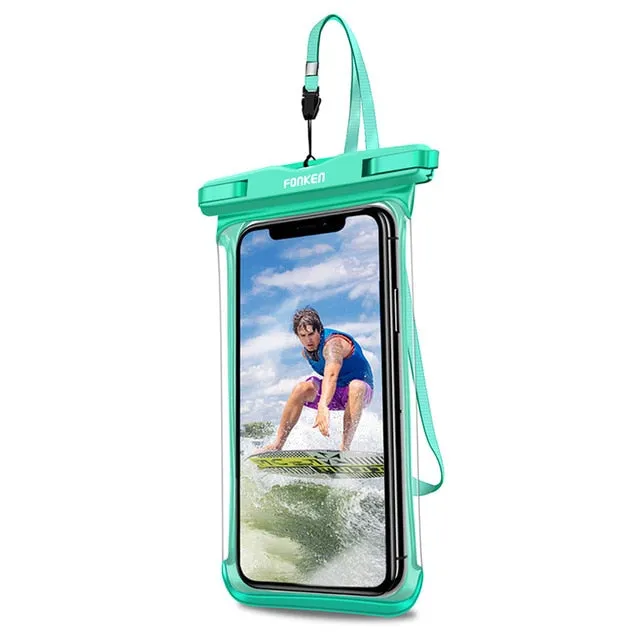 FONKEN Waterproof Phone Case For Iphone Samsung Xiaomi Swimming Dry Bag Underwater Case Water Proof Bag Mobile Phone Pouch Cover