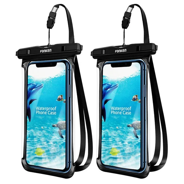 FONKEN Waterproof Phone Case For Iphone Samsung Xiaomi Swimming Dry Bag Underwater Case Water Proof Bag Mobile Phone Pouch Cover