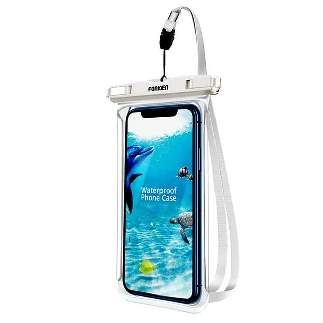 FONKEN Waterproof Phone Case For Iphone Samsung Xiaomi Swimming Dry Bag Underwater Case Water Proof Bag Mobile Phone Pouch Cover