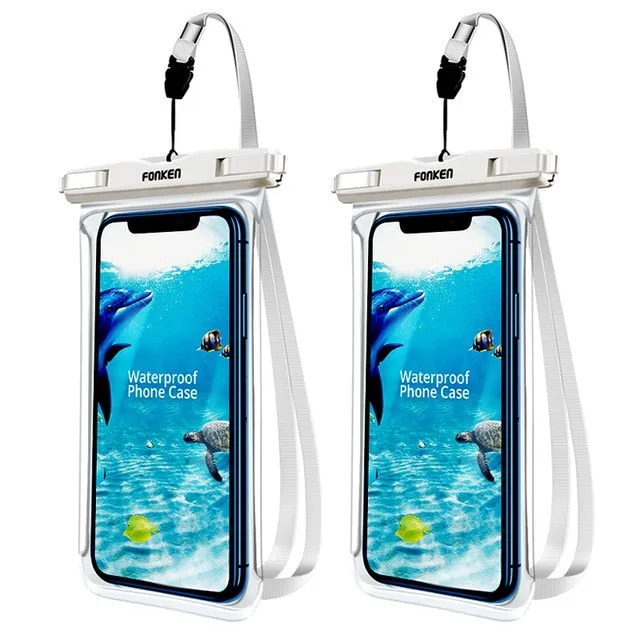 FONKEN Waterproof Phone Case For Iphone Samsung Xiaomi Swimming Dry Bag Underwater Case Water Proof Bag Mobile Phone Pouch Cover